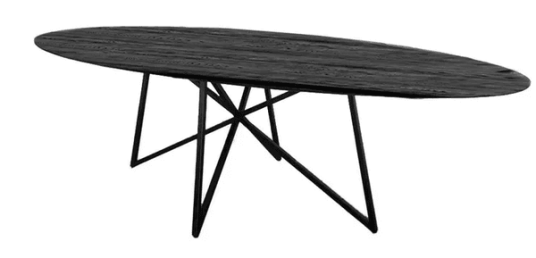 Trend Collection Newport Spisebord Sort Oval – 220 x 100 x 76 cm