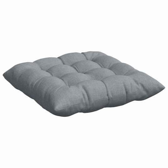 Seteputer 2 pcs Lysegrå 40 x 40 x 6 cm stoff