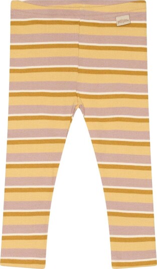 Petit Piao Legging Modal Multi Striped Adobe Rose/Yellow Corn/Mu (116 / 6 år)