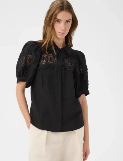 Karen By Simonsen Kburith Frosty Blouse   Black   36