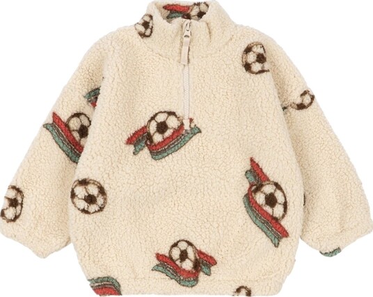 Konges Sløjd Fleecegenser Jody Teddy Kick Det Konges Sløjd 1 år (80) Fleecejakke Beige Hvit