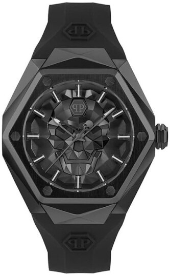 Philipp Plein Herreklokke PWPWA0324 The Skull Sort/Gummi