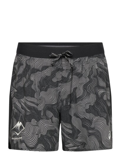 Asics Fujitrail All Over Print 5In Short   Black   XS