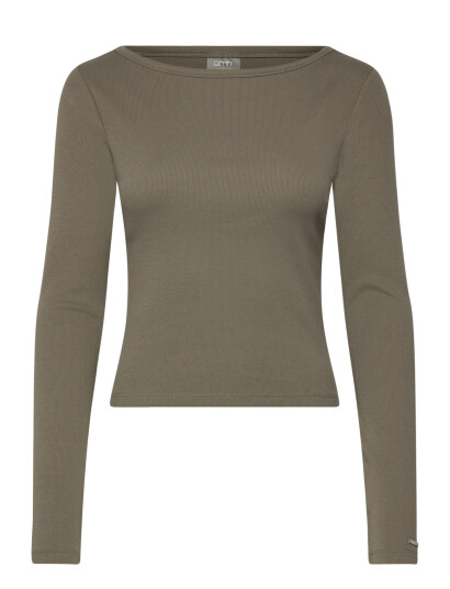 aim´n Ease Ribbed Long Sleeve Top Khaki green S aim´n Ease Ribbed Long Sleeve Top Khaki green S