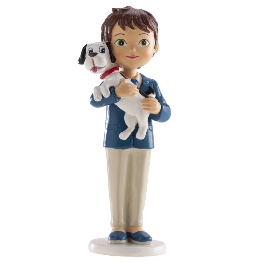 Kaketopp Konfirmant – Gutt Og Hund 16,5cm