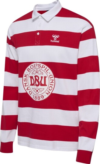 DBU Fan 24 Rugby Striped Genser Hvit/Rød XL