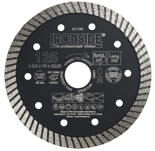 Ironside 201188 Kappeskive 125 x 22,23 x 2,2 x 10 mm Maskintilbehør & forbruk Ironside 201188 Kappeskive 125 x 22,23 x 2,2 x 10 mm Maskintilbehør & forbruk