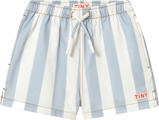 Tiny Cottons Shorts - Vasket Blue/Hvit Stripet - Tiny Cottons - 6 år (116) - Shorts Blå Tiny Cottons Shorts - Vasket Blue/Hvit Stripet - Tiny Cottons - 6 år (116) - Shorts Blå
