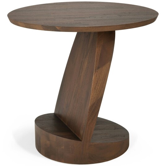 Ethnicraft Oblic sidebord Ø52 cm Brunbeiset teak Ethnicraft Oblic sidebord Ø52 cm Brunbeiset teak