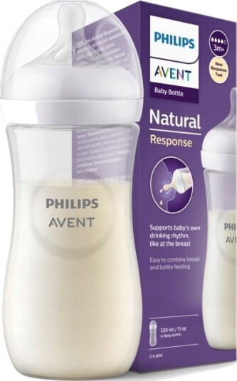 Philips Avent Natural Tåteflaske Med Smokk 260ml 2-Pack Philips Avent Natural Tåteflaske Med Smokk 260ml 2-Pack