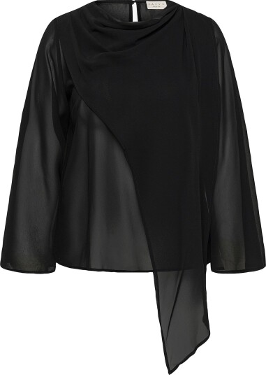 KAFFE Curve KCeliana Bluse i Svart - Elegant Dameklær