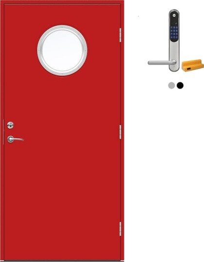 Ytterdør Swedoor Advance-Line Nordic Kalmar med Yale Doorman Classic Home