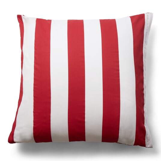 Borg Living Putetrekk i 100% myk og luksuriøs bomullssateng 60x63 cm Rødt og hvit Nordic Stripe putetrekk fra By Night