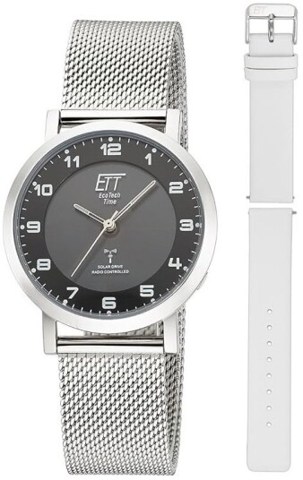 ETT Eco Tech Time Dameklokke ELS 11625 22MS Atacama Grå/Stål Ø36 mm ETT Eco Tech Time Dameklokke ELS 11625 22MS Atacama Grå/Stål Ø36 mm