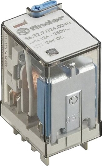 Finder Stikrele 56.32.9.220.0040 220 V/Dc 12 A 2 Skiftere