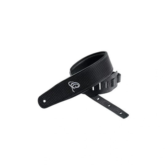 Ortega Guitars Ortega Oscu-4 Gitar Lærreim 70mm 3-Lags Svart Braid