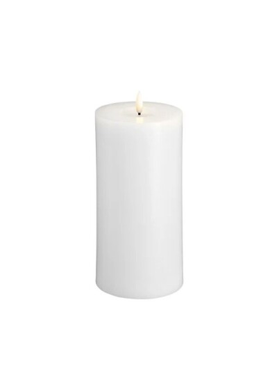 Moods & More LED pillar candle Melted Classic white 99x200 mm Moods & More LED pillar candle Melted Classic white 99x200 mm
