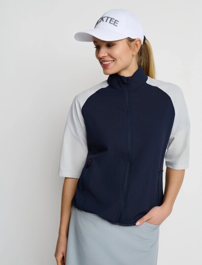 BACKTEE Ladies Winbreaker Jacket S/S Navy XXL