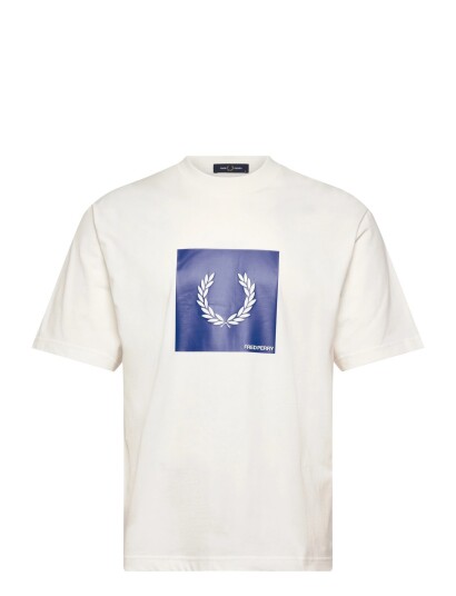 Fred Perry Box Graphic T Shirt White XXL