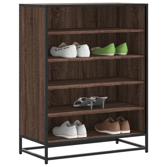 Skoskap brun eik 75x38x97,5 cm konstruert tre og metall 8721102923807 Skoskap brun eik 75x38x97,5 cm konstruert tre og metall 8721102923807