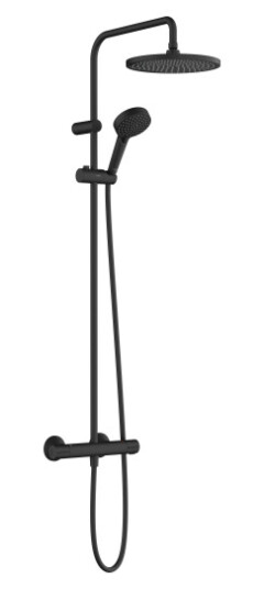 Hansgrohe Vernis Blend Showerpipe 240 1jet, med termostat, EcoSmart, Sort Matt