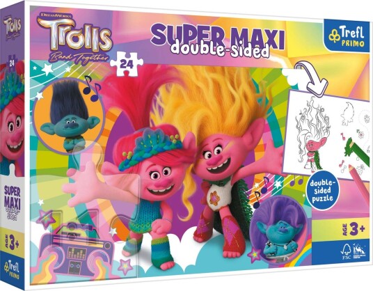 Trefl Primo Trolls 3 Super Maxi Puslespill 24 Brikker