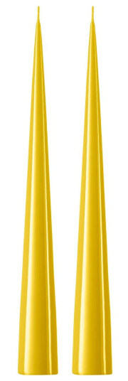 Ester & Erik kjeglelys 37 cm 2-stk. lakket Lemon drop 15-0