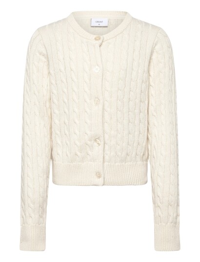 Grunt Grline Cable Ls Knit Cardigan Cream XL/16Y Grunt Grline Cable Ls Knit Cardigan Cream XL/16Y