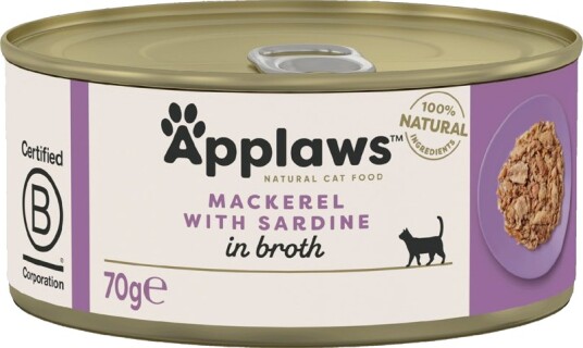 Applaws I Buljong Makrell & Sardiner 24 X 70 G Applaws I Buljong Makrell & Sardiner 24 X 70 G