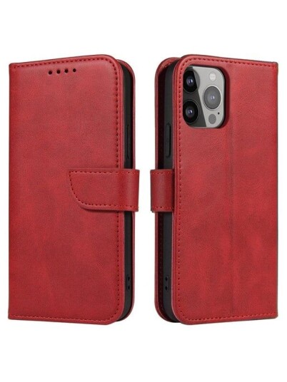 Hurtel Magnet Case for Samsung Galaxy S23+ Flip Cover Wallet Stand Red