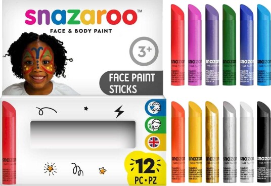 Snazaroo Make-up colors pins 12 pcs 791103