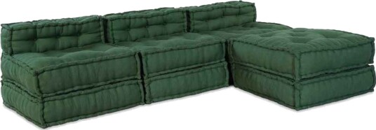 vidaXL Modulsofa-enhet 4 pcs Grønn Stoff vidaXL Modulsofa-enhet 4 pcs Grønn Stoff