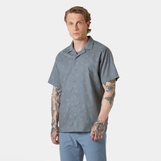 Helly Hansen Holmen Short Sleeve Skjorte Herre Marineblå S