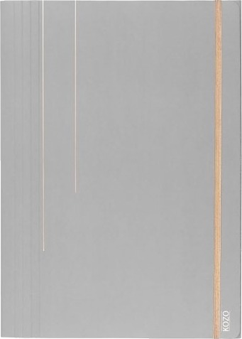 Kozo A4 Elastikmappe Papp Grå 6 Stk. Kozo A4 Elastikmappe Papp Grå 6 Stk.