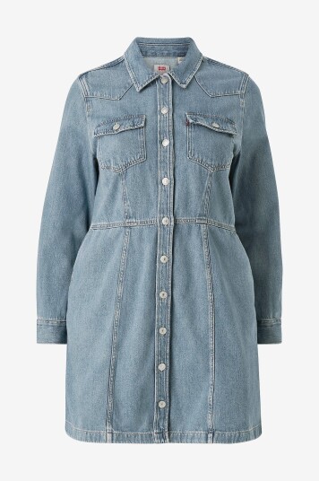 Levi's Plus Denimkjole PL Flynn Western Dress Blå Levi's Plus Denimkjole PL Flynn Western Dress Blå
