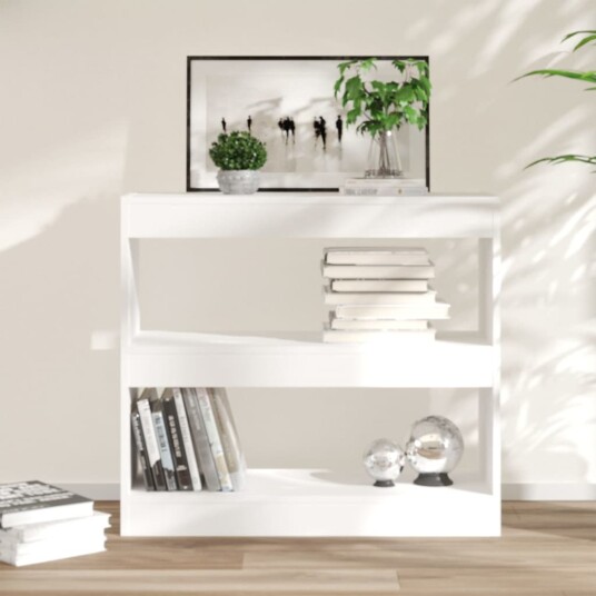 vidaXL Bokhylle/romdeler hvit 80x30x72 cm vidaXL Bokhylle/romdeler hvit 80x30x72 cm
