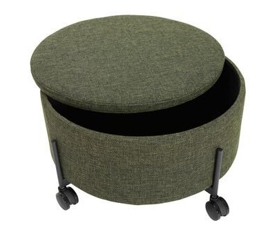 Hübsch Contain Puff m/hjul Ø66