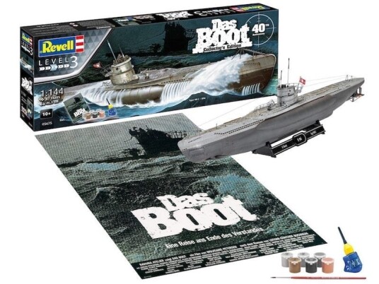Revell 1/144 Das Boot Collector's Edition 40-årsjubileum Modellbyggesett Revell 1/144 Das Boot Collector's Edition 40-årsjubileum Modellbyggesett
