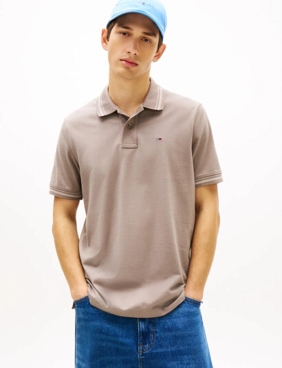 Tommy Jeans Tjm Reg Tipped Polo Ext   Beige   M