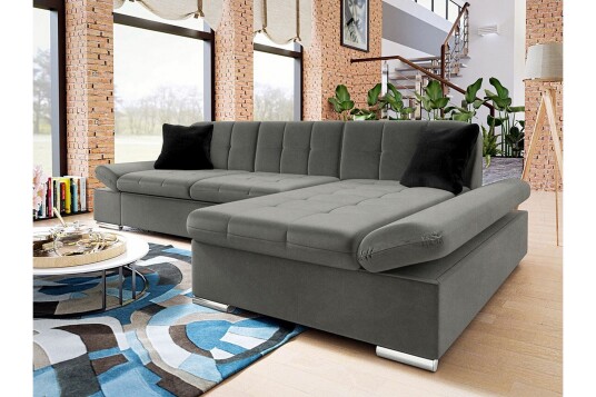 Kintore 3 seters Hjørnesofa Gråbrun