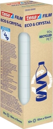 Tesa Eco & Crystal Gjennomsiktig Tape 15,0 Mm X 10,0 M 10 Stk 59048 00000 00 Tesa Eco & Crystal Gjennomsiktig Tape 15,0 Mm X 10,0 M 10 Stk 59048 00000 00