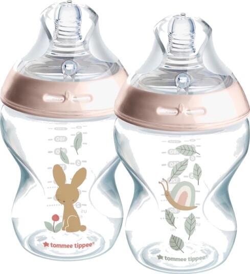 Tommee Tippee Natural Start Tåteflasker 260ml 2-Pakk Deco Pink