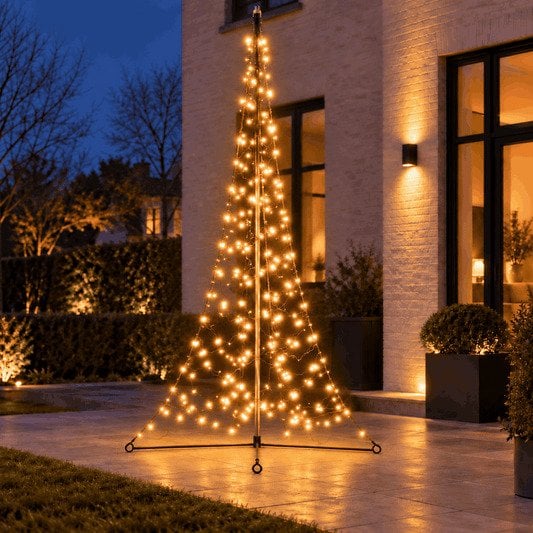 Fairybell 3 meter med flyttbar stang 320 LED-Lys - Premium - Varm hvit / Flerfarget