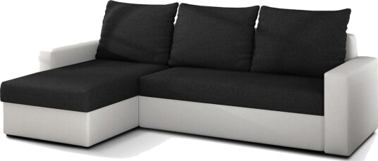 Seksjon Eltap Livio 237x150x72 cm Sawana 14 Soft 17 Svart Hvit