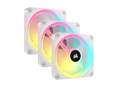 Corsair iCUE LINK QX120 RGB 120mm Vifte 3-pakning Hvit med Temperatursensor