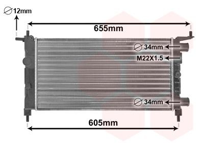 Radiator VAN WEZEL 37002261