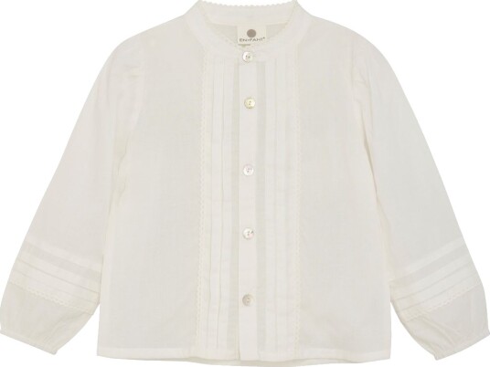 En Fant Shirt Ls Woven - Cream - 140
