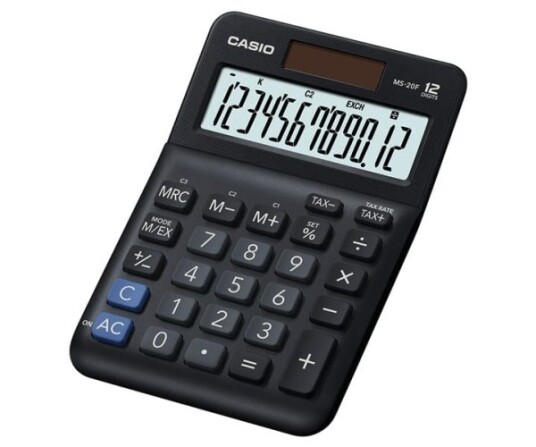 Casio Ms-20F, Desktop, Grunnleggende, 12 Sifre, Batteri/Solcelle, Sort Casio Ms-20F, Desktop, Grunnleggende, 12 Sifre, Batteri/Solcelle, Sort