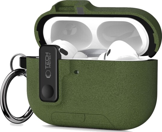 Tech Protect Airpods Pro 3 Slim Hook etui Olivengrønn