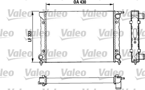 Radiator, motorkjøling VALEO 883820